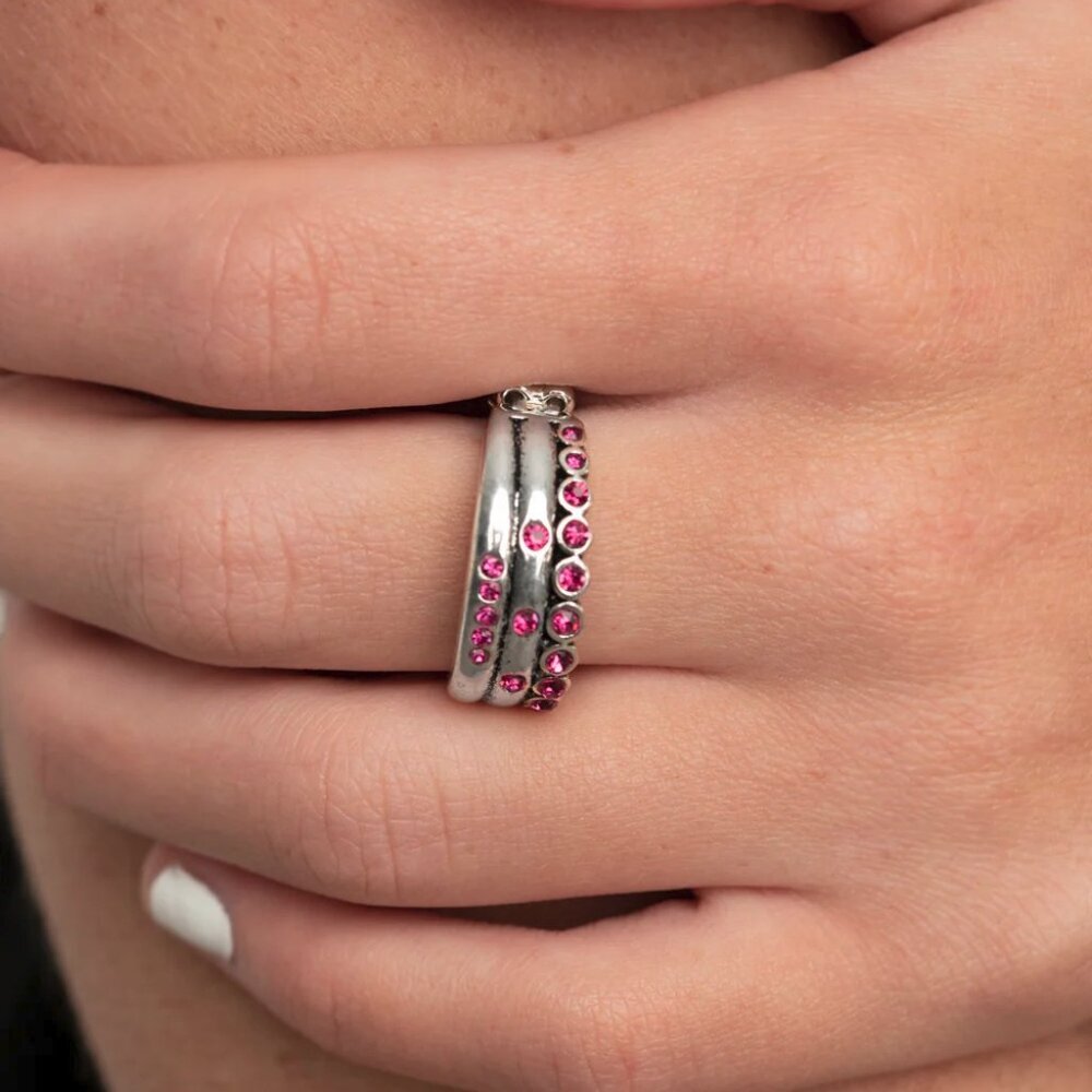 Paparazzi Jewelry Accessories - The Next Level - Pink Ring - Vintage